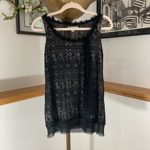 Cabi Lace Black Tank Top